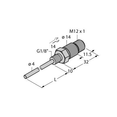 Датчик температуры Turck TP-104A-G1/8-H1141-L035 