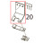 Ribbon end sensor attachment plate Toshiba TEC B-SX4T-GS10/20-CN