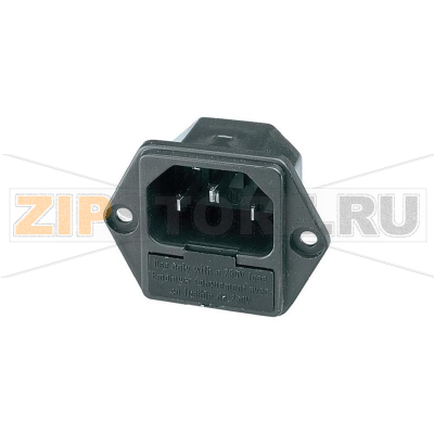 Розетка IEC, C14, 6.3 А, черная, 1 шт Kaiser 750/sw 