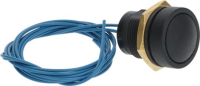PUSHBUTTON BLACK 1-POLE