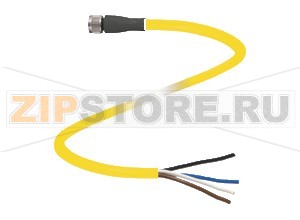 Кабель датчика-исполнительного устройства Female connector V31-GM-YE10M-PVC-U Pepperl+Fuchs Описание оборудованияFemale cordset, M8, 4-pin, PVC cable