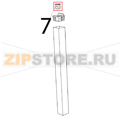 Sleek door pin bushing Unox XVC 205E Sleek door pin bushing Unox XVC 205EЗапчасть на деталировке под номером: 7