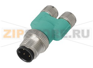 Сплиттер датчика-исполнительного устройства Y-distributor V1S-T-V3 Pepperl+Fuchs Описание оборудованияY-splitter, M12 plug to M8 socket/socket