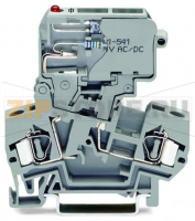 2-conductor fuse terminal block; with pivoting fuse holder; with blown fuse indication by LED; 15 - 30 V; for DIN-rail 35 x 15 and 35 x 7.5; 4 mm; CAGE CLAMP®; 4,00 mm; gray Wago 281-612/281-541