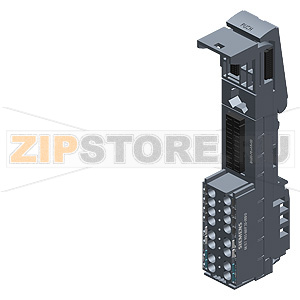 SIPLUS ET 200SP, базовый блок BU20-P8+A4+0B, рабочая температура -25 ... +60&amp;#176;C, со стойким покрытием, на основе 6ES7193-6BP20-0BF0 . базовый блок типа F0, втычные клеммы, с доп. клеммами, продолжение нагрузочной группа, Ш X В: 20 мм X 117 мм Siemens 