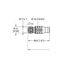Кабель Ethernet Turck RKSD-RJ45S-4422-1M