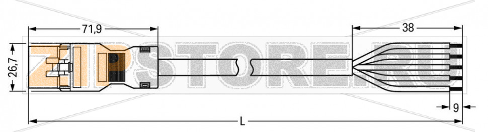 pre-assembled connecting cable; Eca; Plug/open-ended; 5-pole; Cod. B; 6 m; 1,50 mm; light green Wago 891-8995/206-605 Protected against mismating and maintenance-freeLow profile with 4.4 mm pole spacingComponents can be clearly printed on and color-coded to meet custom requirements....