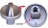 MANETTE GAZ COULEUR ARGENT