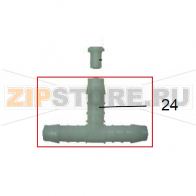 T hose connection Meiko FV 40.2 T hose connection Meiko FV 40.2Запчасть на деталировке под номером: 24Название запчасти Meiko на английском языке: T hose connection Meiko FV 40.2
