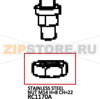 Stainless steel nut M14 H=8 CH=22 Unox XFT 133 Stainless steel nut M14 H=8 CH=22 Unox XFT 133Запчасть на деталировке под номером: 59Название запчасти на английском языке: Stainless steel nut M14 H=8 CH=22 Unox XFT 133