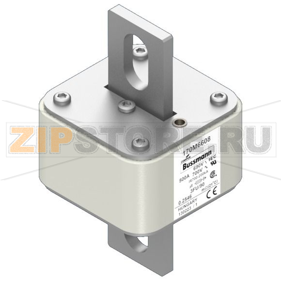 Предохранитель, 500 A, AC 690 В, 200 кА, size 3, 76x92x135 мм, aR, IEC UL Eaton FUSE 500A 690V 
