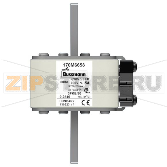Предохранитель, 500 A, AC 690 В, 200 кА, size 3, 76x92x135 мм, aR, IEC UL Eaton FUSE 500A 690V 