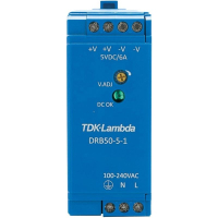 Блок питания на DIN-рейку 5 В, 2.5 А, 30 Вт TDK-Lambda DRB-50-5-1