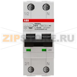 Выключатель дифференциального тока, автоматический, DS201 B10 AC30 ABB 2CSR255080R1105 