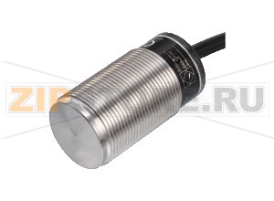 Индуктивный датчик Inductive sensor NMB8-30GM80-US-FE Pepperl+Fuchs General specificationsSwitching functionNormally open (NO)Output typeTwo-wireRated operating distance8 mmInstallationflushOutput polarityAC/DCAssured operating distance0 ... 6.48 mmActuating elementFerrous targetsReduction factor rAl 0Reduction factor rCu 0Reduction factor r304 0.4 - 0.7Reduction factor rSt37 1Reduction factor rBrass 0Nominal ratingsOperating voltage DC20 ... 300 VOperating voltage AC20 ... 250 VSwitching frequency10 HzHysteresis3 ... 15  typ. 5  %Reverse polarity protectionreverse polarity tolerantShort-circuit protectionyesVoltage drop&le 7 VOperating current8 ... 200 mAOff-state current&le 1.3 mAError indicatorLED, green/yellow (Alternate Flashing) - Short circuit/overload indicationIndicators/operating meansOperation indicatorDual LEDGreen: powerYellow: outputApprovals and certificatesUL approvalcULus Listed, General PurposeCSA approvalcCSAus Listed, General PurposeCCC approvalCertified by China Compulsory Certification (CCC)Ambient conditionsAmbient temperature-25 ... 70 °C (-13 ... 158 °F)Mechanical specificationsConnection typecable PUR , 2 mCore cross-section0.5 mm2Housing materialStainless steel 1.4305 / AISI 303Sensing faceStainless steel 1.4305 / AISI 303Housing diameter30 mmDegree of protectionIP67