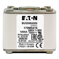 Предохранитель, 250 A, AC 1250 В, size 2, 61x77x81 мм, aR, UL, IEC Eaton FUSE 250A 1250V 2BKN/8
