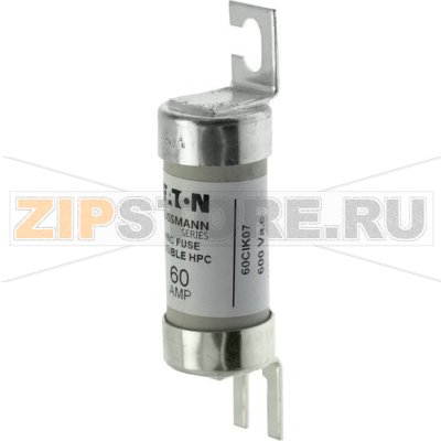 Предохранитель, 60 A, AC 600 В, 200 кА, HRCII-MISC, gL/gG, CSA Eaton C.S.A. FUSE FM1 CL&#039;C&#039;600V 