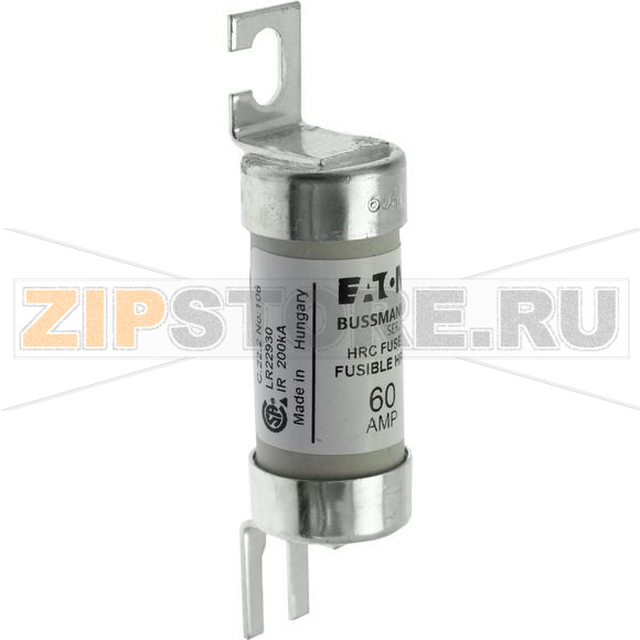 Предохранитель, 60 A, AC 600 В, 200 кА, HRCII-MISC, gL/gG, CSA Eaton C.S.A. FUSE FM1 CL'C'600V 