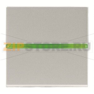 Механизм одноклавишной кнопки, двухмодульный, серебристый ABB 2CLA220450N1301 