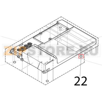 Foot CAB EOS5 Foot CAB EOS5Запчасть на деталировке под номером: 22