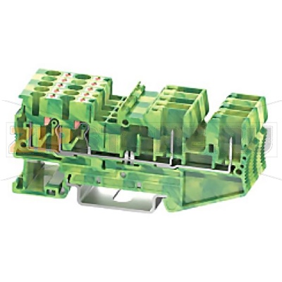 Клемма заземляющая Push-in, желто-зеленая CHIKU RPV 2,5-QUATTRO/2P-PE 