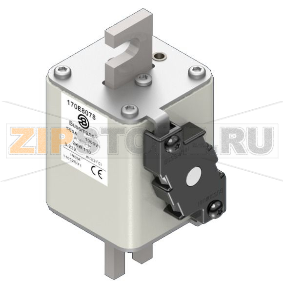 Предохранитель, 550 A, AC 1000 В, DIN 2, aR, Индикатор типа К Eaton FUSE 550A 1000V 2KW/110 AR 