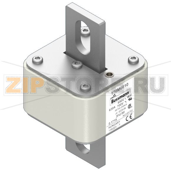 Предохранитель, 630 A, AC 690 В, 200 кА, size 3, 76x92x135 мм, aR, IEC UL Eaton FUSE 630A 690V 
