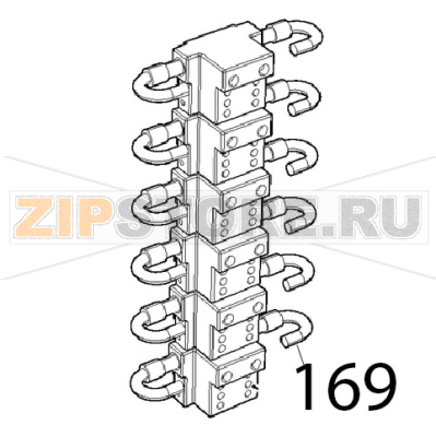 Morsettiera unipolare 8 vie, Z16-8 Unox XVC 1005EP Morsettiera unipolare 8 vie, Z16-8 Unox XVC 1005EPЗапчасть на деталировке под номером: 169