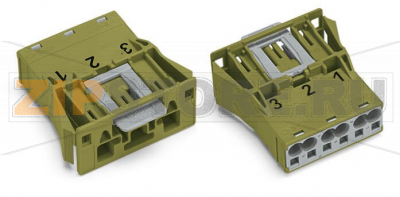 Защелкивающийся штекер; 3-пол.; Код. B; 4,00 mm; светло-зеленые Wago 770-773 Protected against mismating and maintenance-freePush-in CAGE CLAMP® spring pressure connection technology allows solid conductors to be simply pushed into a unit.Two wire connections per pole for loops or bridgesAdditional variable coding is possible.Components can be clearly printed on and color-coded to meet custom requirements....