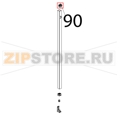 Tappo fulcro sup. porta Unox XVC 1005P Tappo fulcro sup. porta Unox XVC 1005PЗапчасть на деталировке под номером: 90
