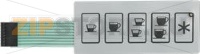 PUSH-BUTTON PANEL MEMBRANE 5 BUTTONS