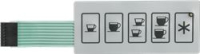 PUSH-BUTTON PANEL MEMBRANE 5 BUTTONS