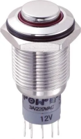 Кнопка антивандальная 250 В/AC, 3 А, 2 x вкл/вкл, с фиксацией, IP67, 1 шт TRU Components LAS2GQH-22ZE/R/12V/S/P