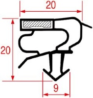 SNAP-IN GASKET 510x410 mm