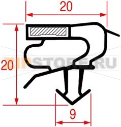 SNAP-IN GASKET 510x410 mm 