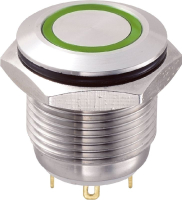 Кнопка антивандальная 48 В/DC, 2 А, 1 x выкл/вкл, без фиксации, IP65, 1 шт TRU Components GQ16F-10E/J/G/12V