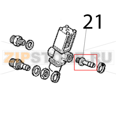 Raccordo uscita valvola press. Scotsman MF 46 WS Raccordo uscita valvola press. Scotsman MF 46 WSЗапчасть на деталировке под номером: 21