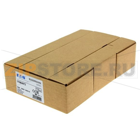 Предохранитель, 500 A, AC 1000 В, 125 кА, 1, 51x69x138 мм, aR, DIN, IEC Eaton FUSE 500A 1000V 1 