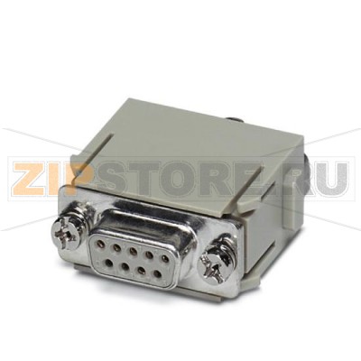 Модуль контактной вставки HEAVYCON Phoenix Contact HC-M-DSUB 09/O2T-MOD-BU гнездо, D-SUB 09, на 2 контакта, для шинных систем на базе RS-485 с возможностью ответвления, с винтовым зажимом, с установленными контактами 3 и 8, для модульных HEAVYCON.Минимальный заказ: 2 шт.Упаковка: 2 шт.
