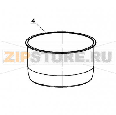 Insert pot Bartscher A150513 Insert pot Bartscher A150513Запчасть на деталировке под номером: 4Название запчасти на английском языке: Insert pot Bartscher A150513