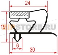 GUARNIZIONE AD INCASTRO 640x620 mm