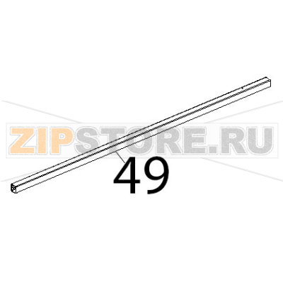 Listello quadro sup porta inox Unox XBC 404 Listello quadro sup porta inox Unox XBC 404Запчасть на деталировке под номером: 49