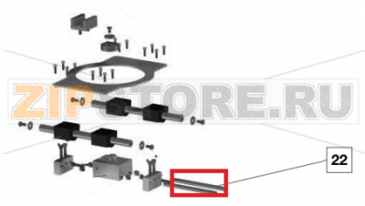 Asta Guida Carrello Eccentrico Sigma SPM 30                 Asta Guida Carrello Eccentrico SPM 30Запчасть на сборочном чертеже под номером: 22Название запчасти Sigma на итальянском языке: Asta Guida Carrello Eccentrico SPM 30