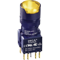 Кнопка 250 В/AC, 5 А, 2 x выкл/вкл, без фиксации, IP65, 1 шт DECA ADA16S6-MR2-A2GO