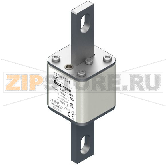 Предохранитель, 500 A, AC 690 В, 200 кА, size 1, 45x45x148 мм, aR, IEC UL Eaton FUSE 500A 690V 