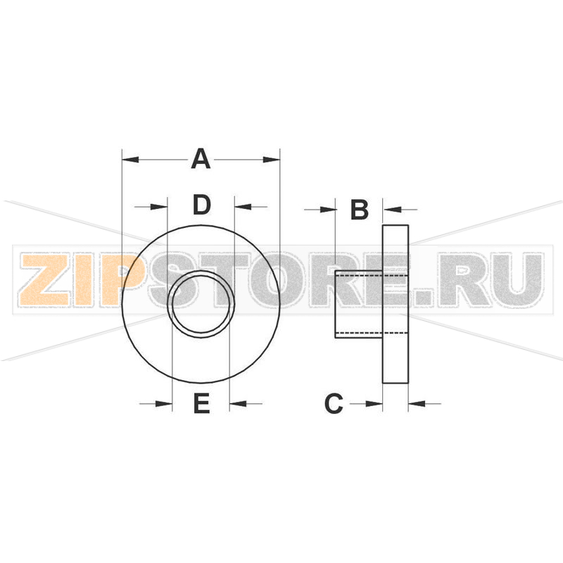 Втулка изолирующая 18x9.3 мм, материал: полиамид, 1 шт KSS TW189A 