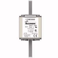 Предохранитель, 63 A, AC 690 В, 200 кА, DIN 1, 45x58x104 мм, aR, DIN, IEC Eaton FUSE 63A 690V 1