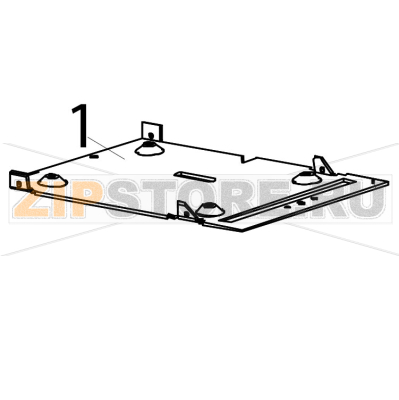 Bottom plate Zebra TTP-2010 Bottom plate Zebra TTP-2010Запчасть на деталировке под номером: 1
