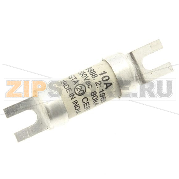 Предохранитель, 10 A, AC 550 В, 80 кА, BS88/A1, 14x55 мм, gL/gG, BS Eaton 10AMP 550V AC BS88 FUSE 