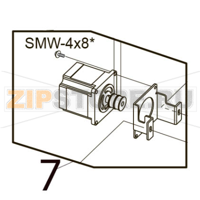 Stepping motor ass&#039;y Toshiba TEC B-SX5T-TS12/22-QP Stepping motor ass'y Toshiba TEC B-SX5T-TS12/22-QPЗапчасть на деталировке под номером: 7